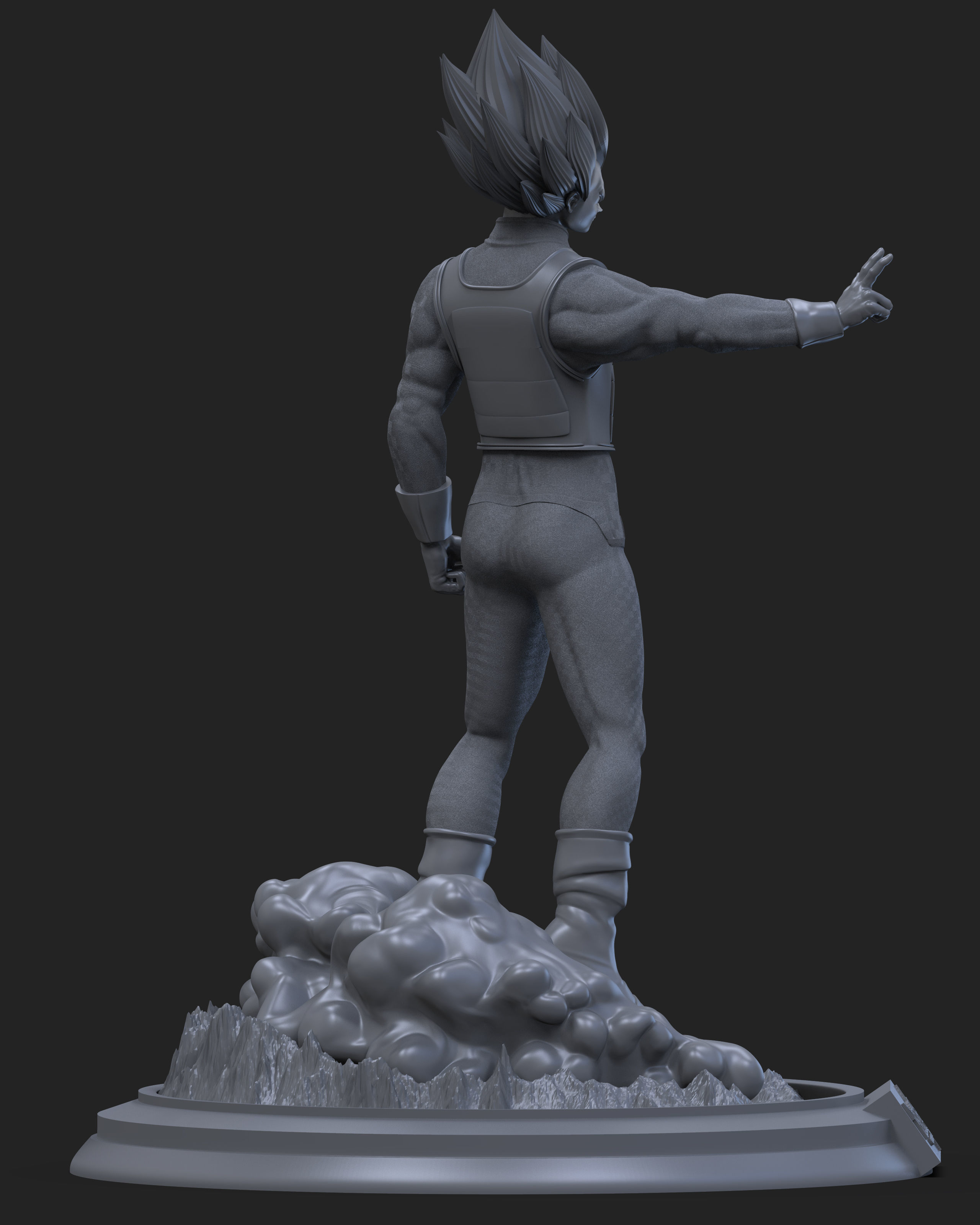 Vegeta Super Saiyan  for 3D print 3D print model_5