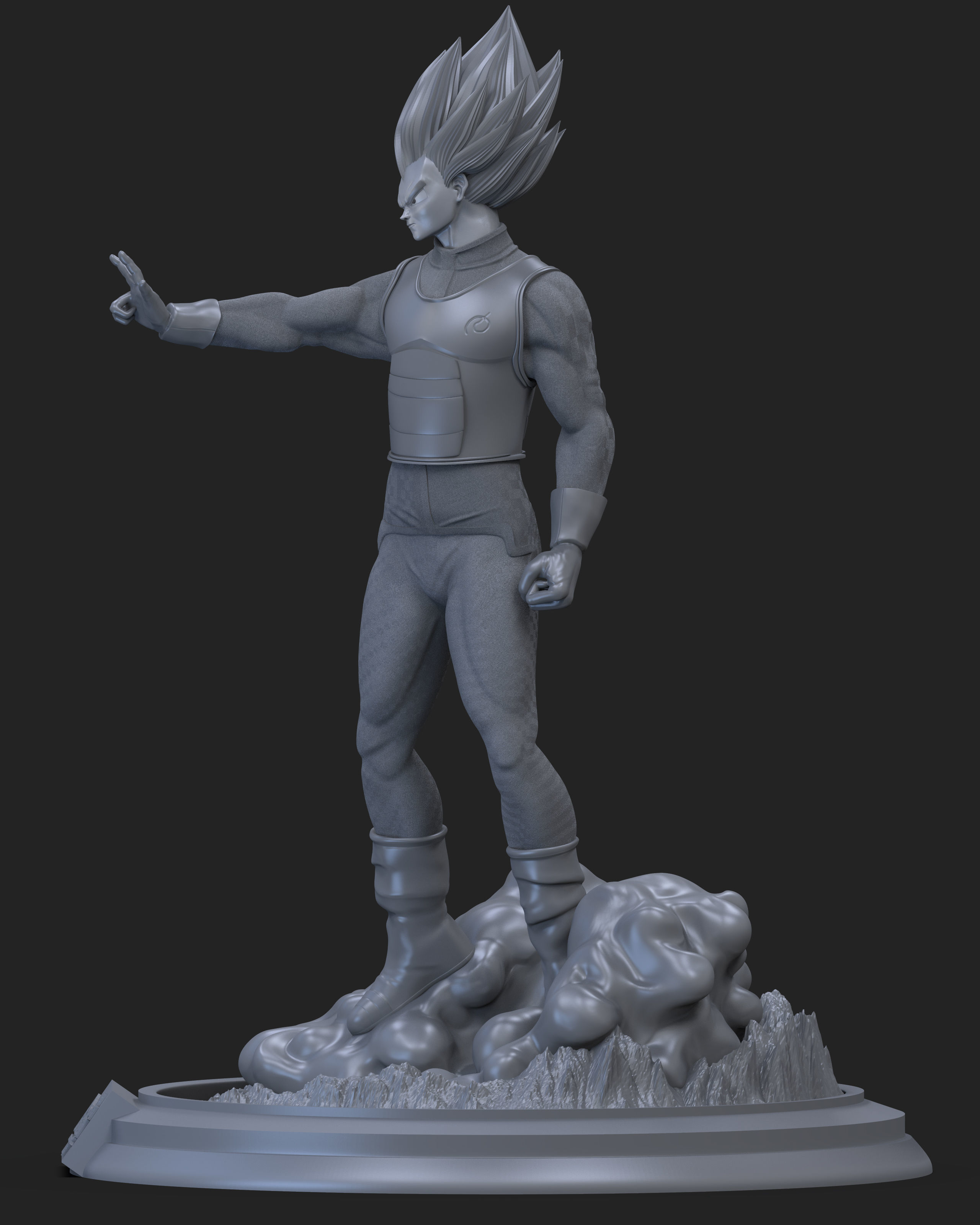 Vegeta Super Saiyan  for 3D print 3D print model_4