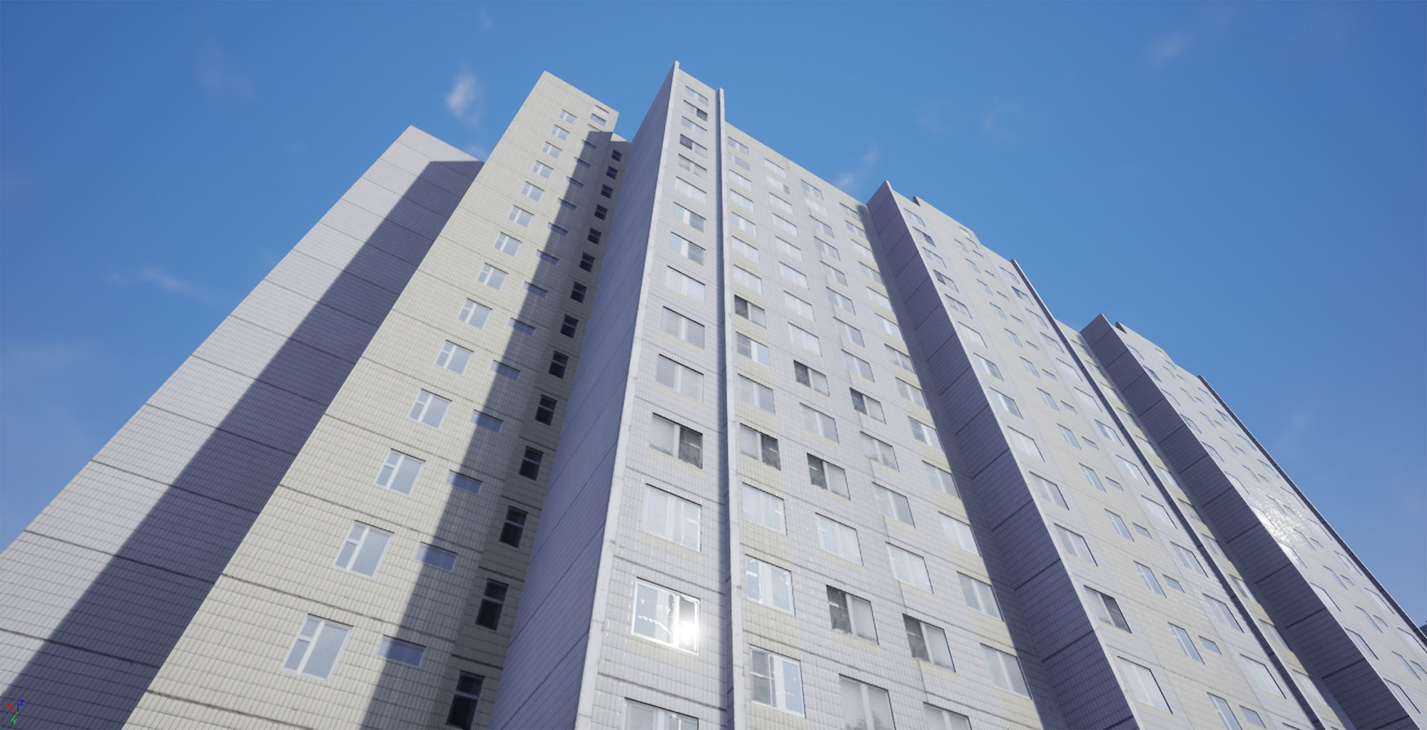 Pack of 6 Russian Panel Apartment Houses Low-poly 3D model_1