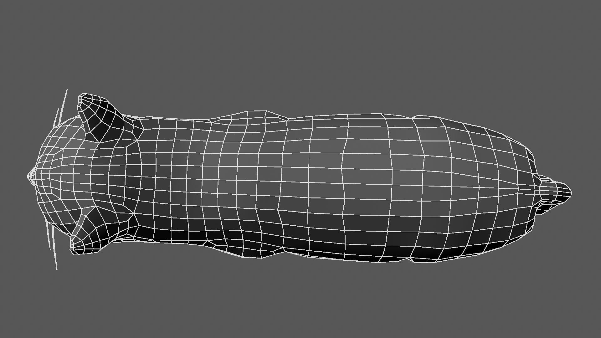 3D Cat with eyes 3D model_7