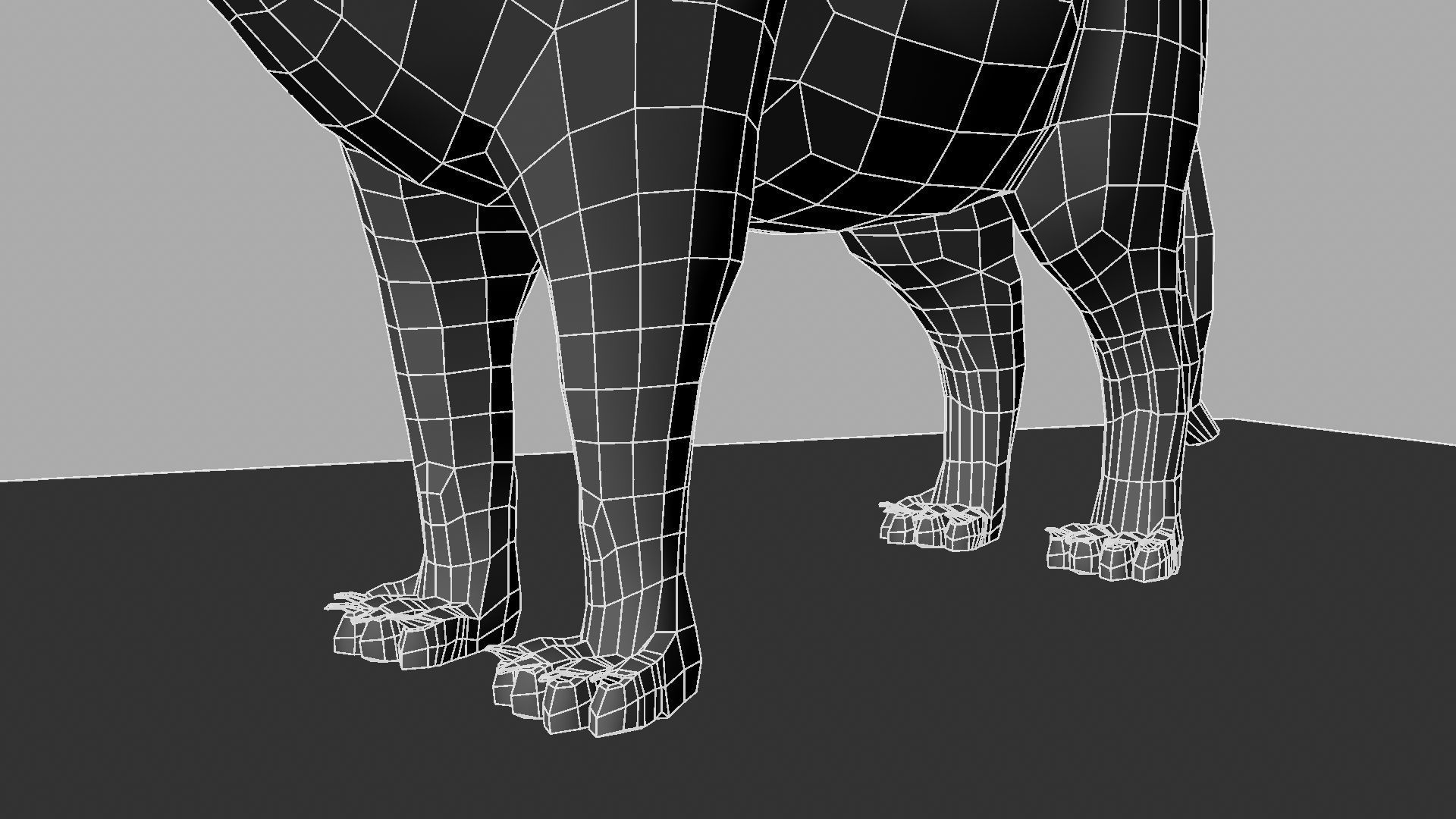 3D Cat with eyes 3D model_23