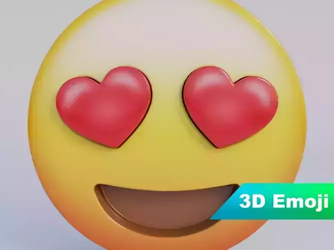 Smiling Face With Heart-Eyes 3D Emoji
