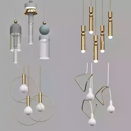 Floor lamp collections 3D model