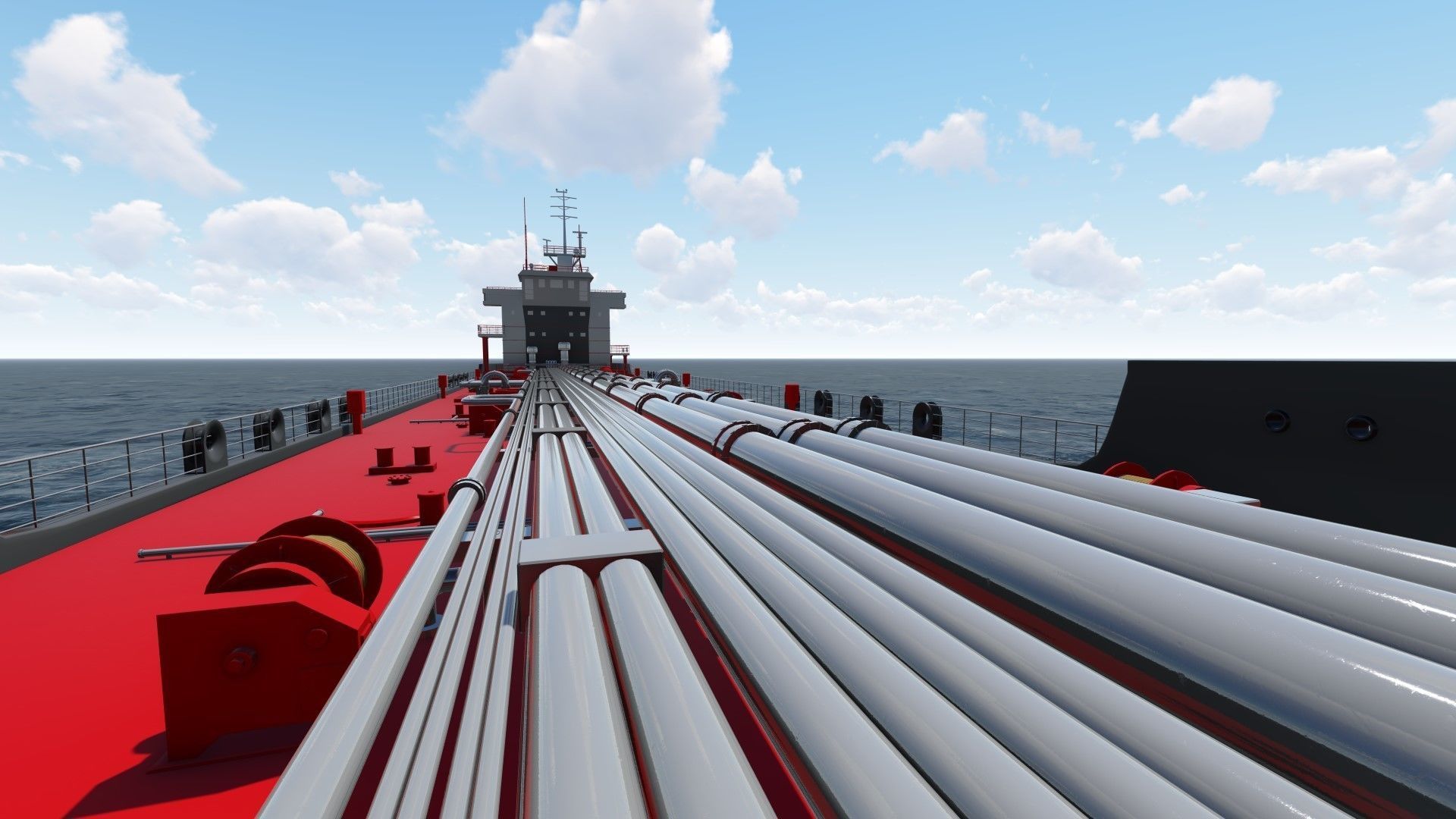 tanker 1 cargo ship Low-poly 3D model_7