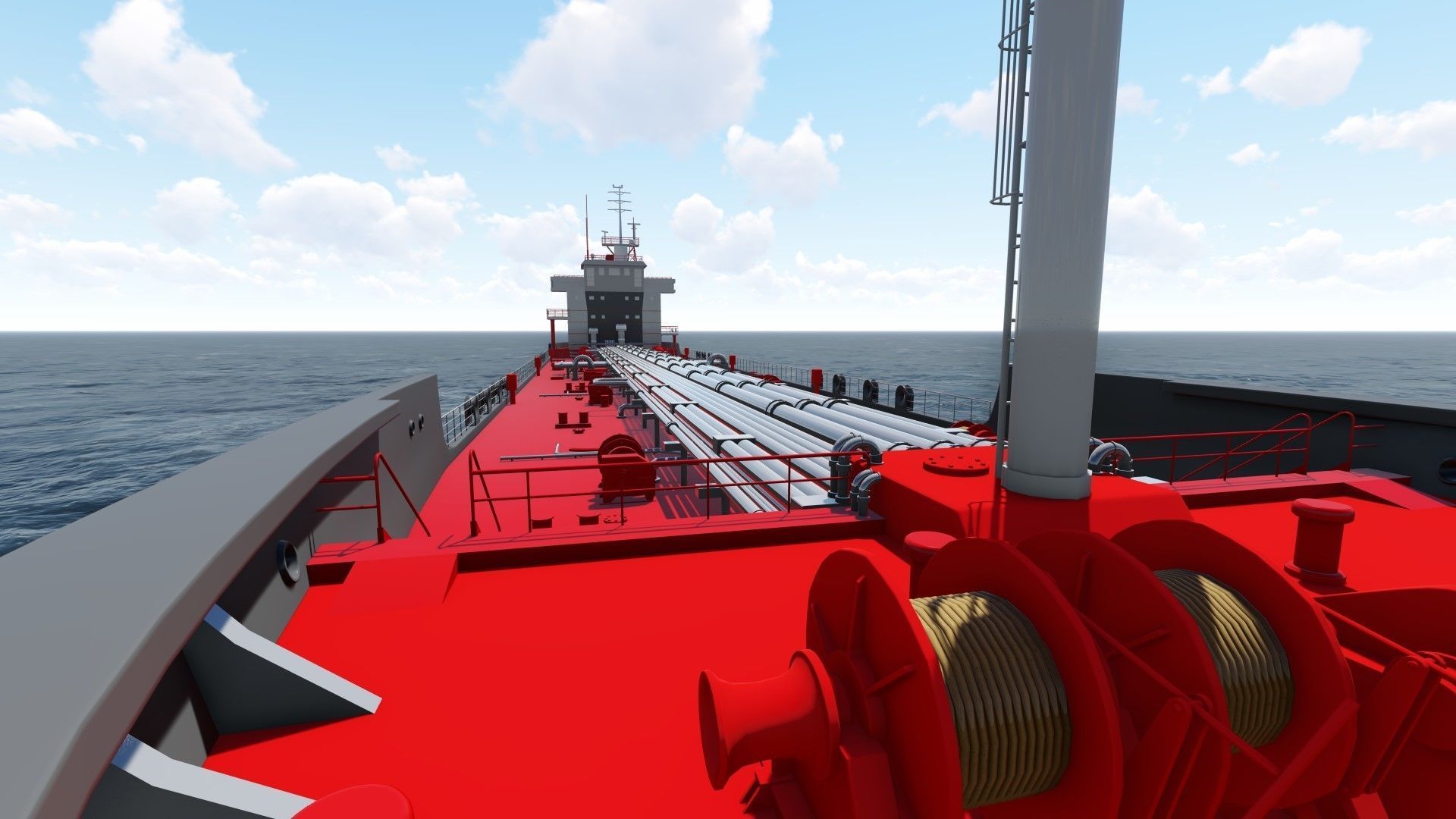 tanker 1 cargo ship Low-poly 3D model_6