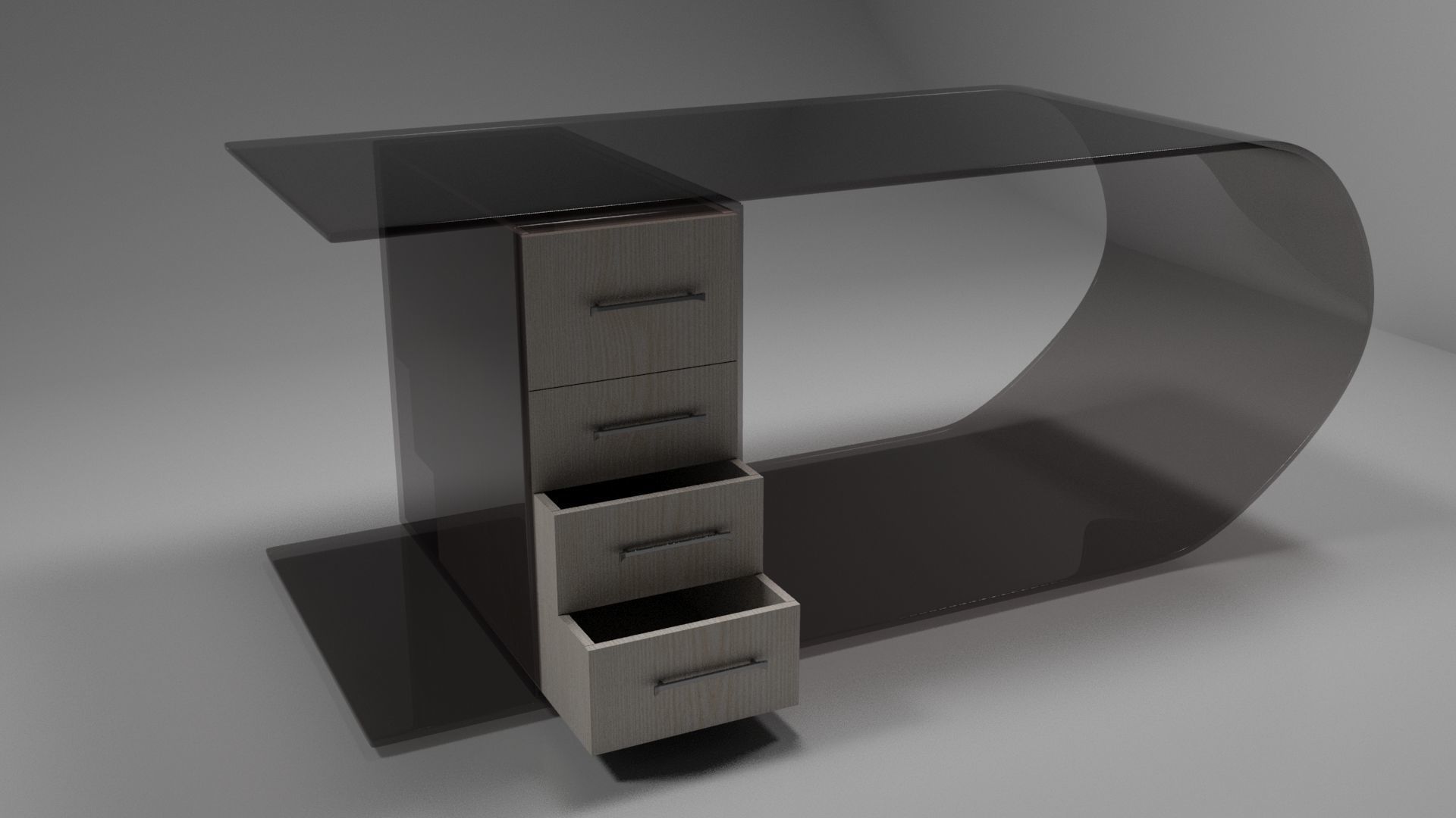 Glass Table 3D model_1
