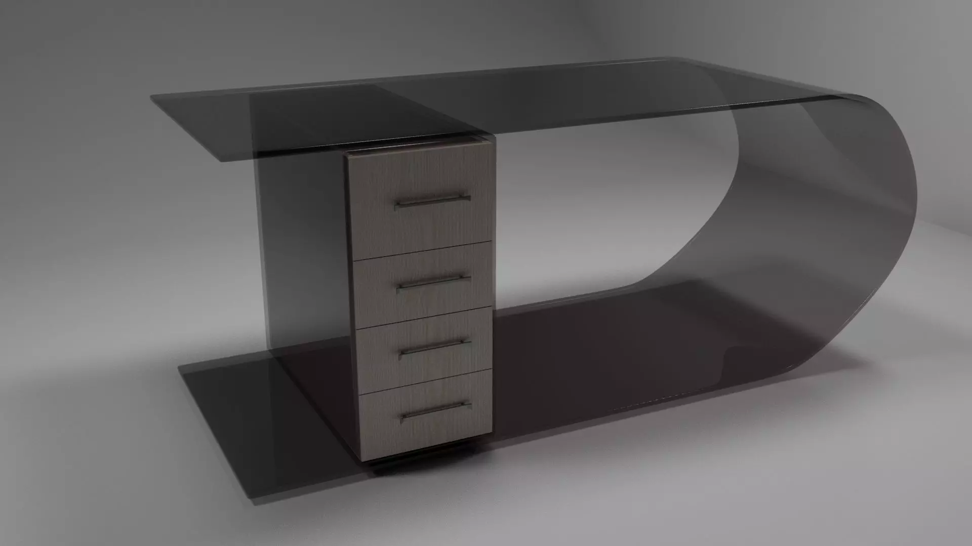 Glass Table 3D model_0