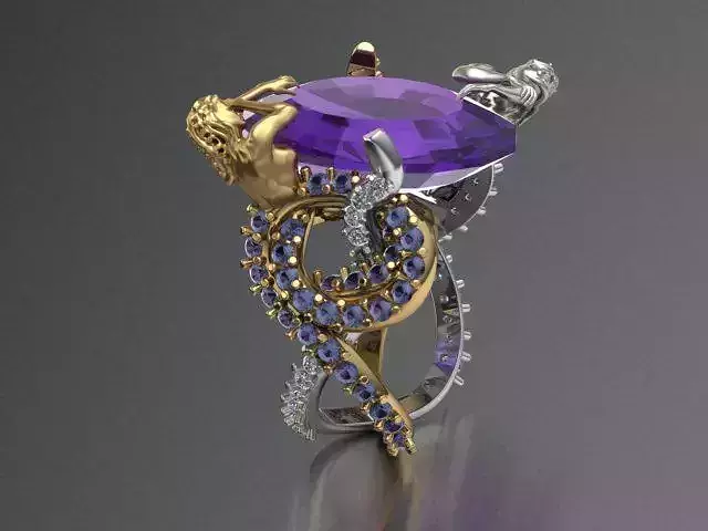 women ring print model