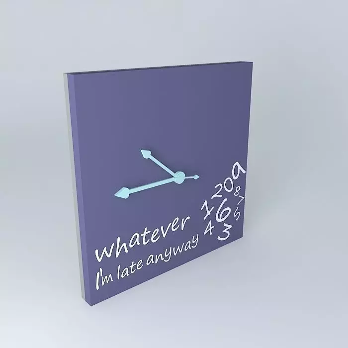 Whatever Clock - Clock "May Be" Free 3D model
