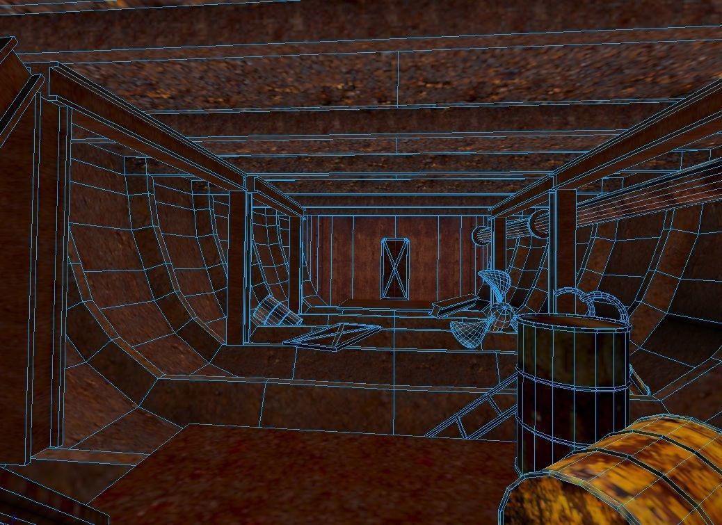 Old Abandoned Rusted Ship with Interior Low-poly 3D model_1