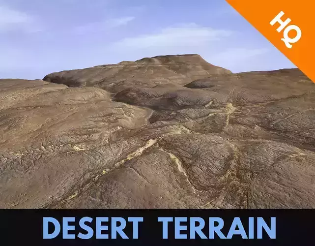 Mountain Rocks Landscape Terrain Desert Cliff PBR 09