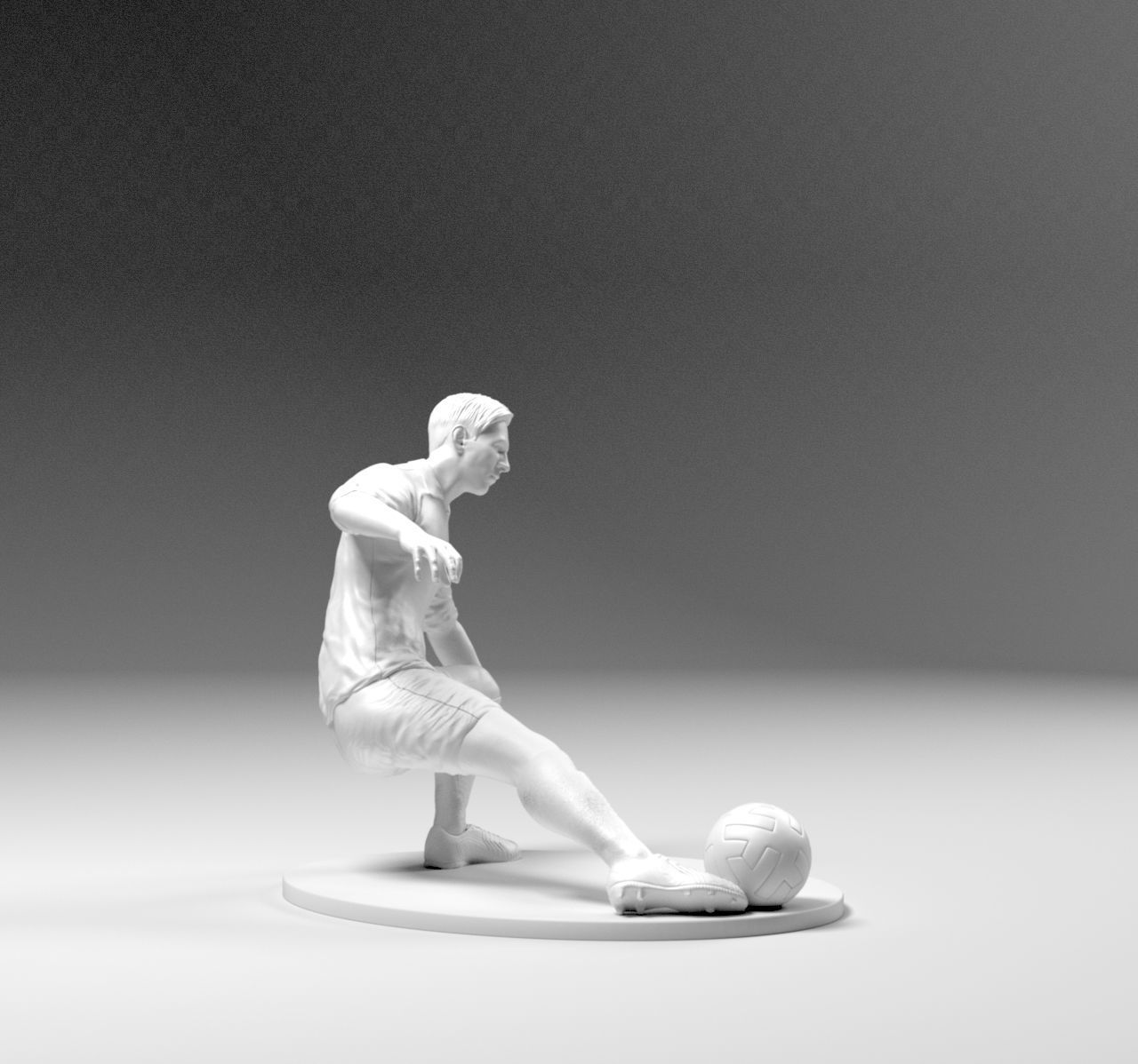 Footballer 03 Footstrike 03 Stl 3D print model_2