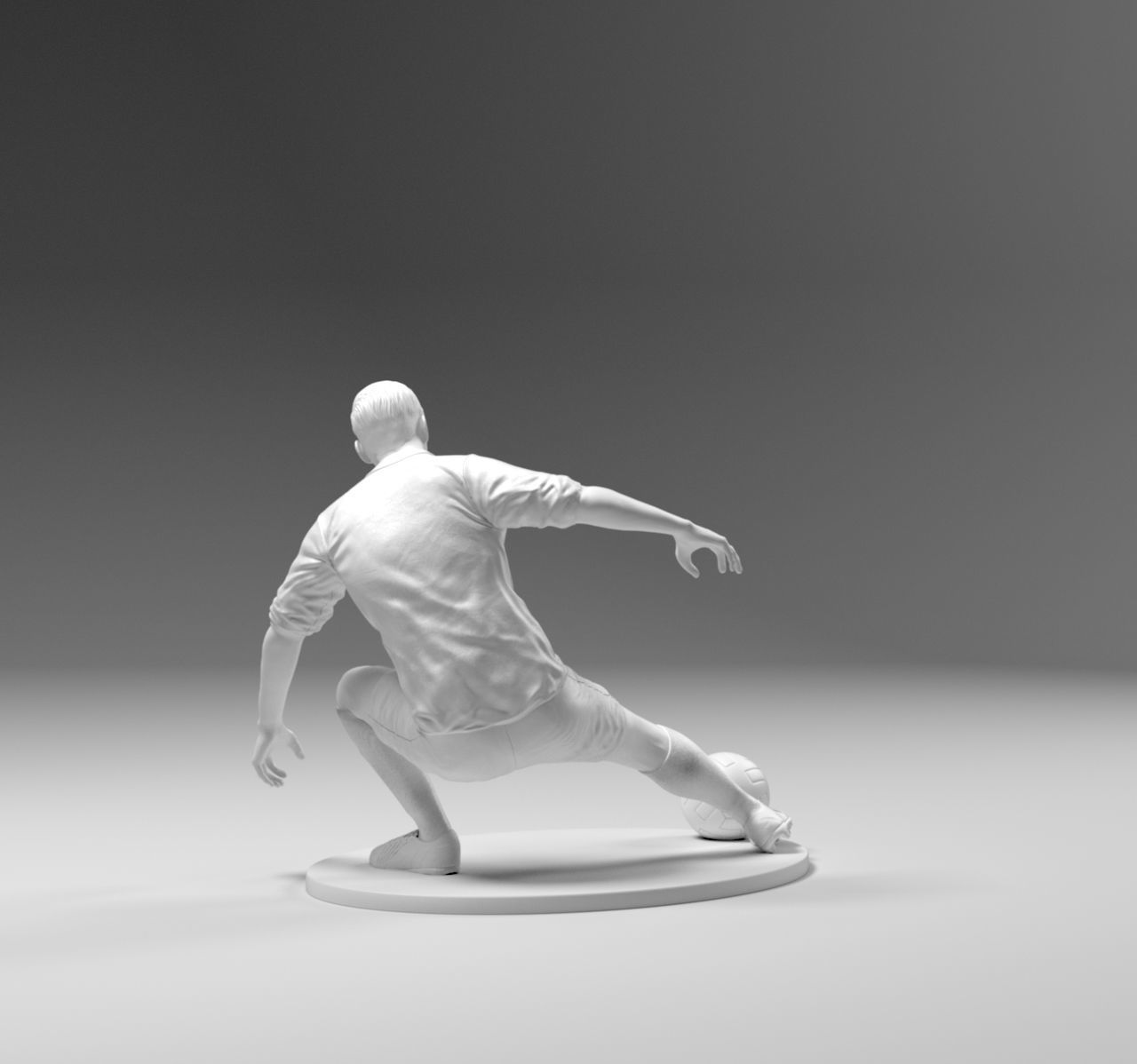 Footballer 03 Footstrike 03 Stl 3D print model_6