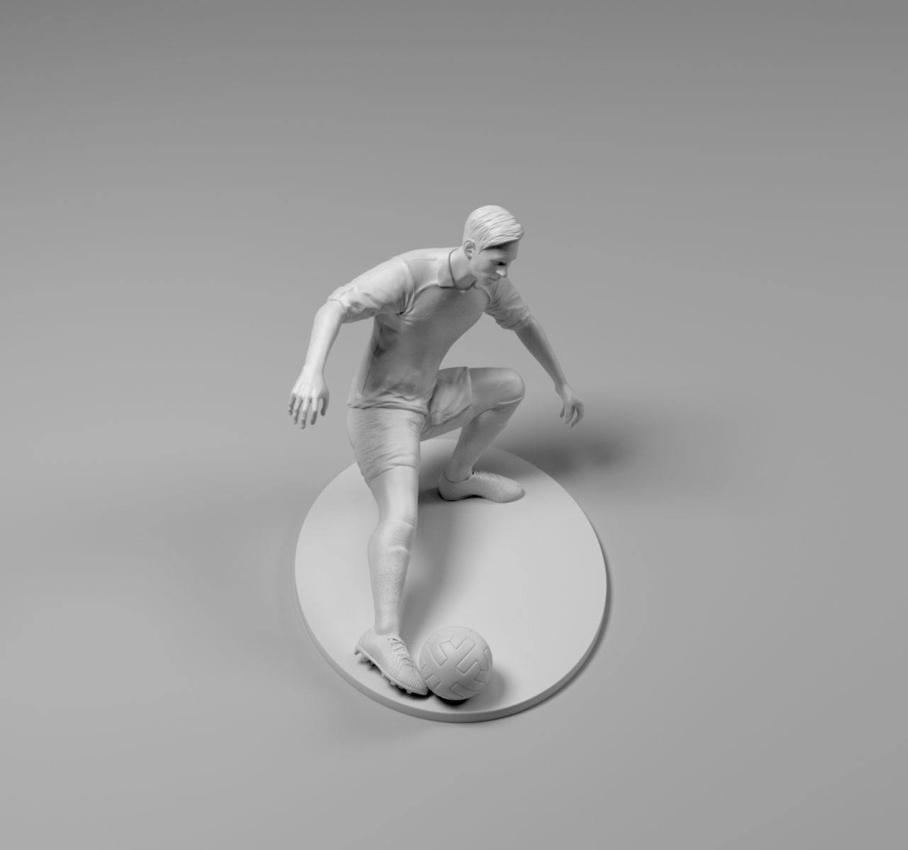 Footballer 03 Footstrike 03 Stl 3D print model_7