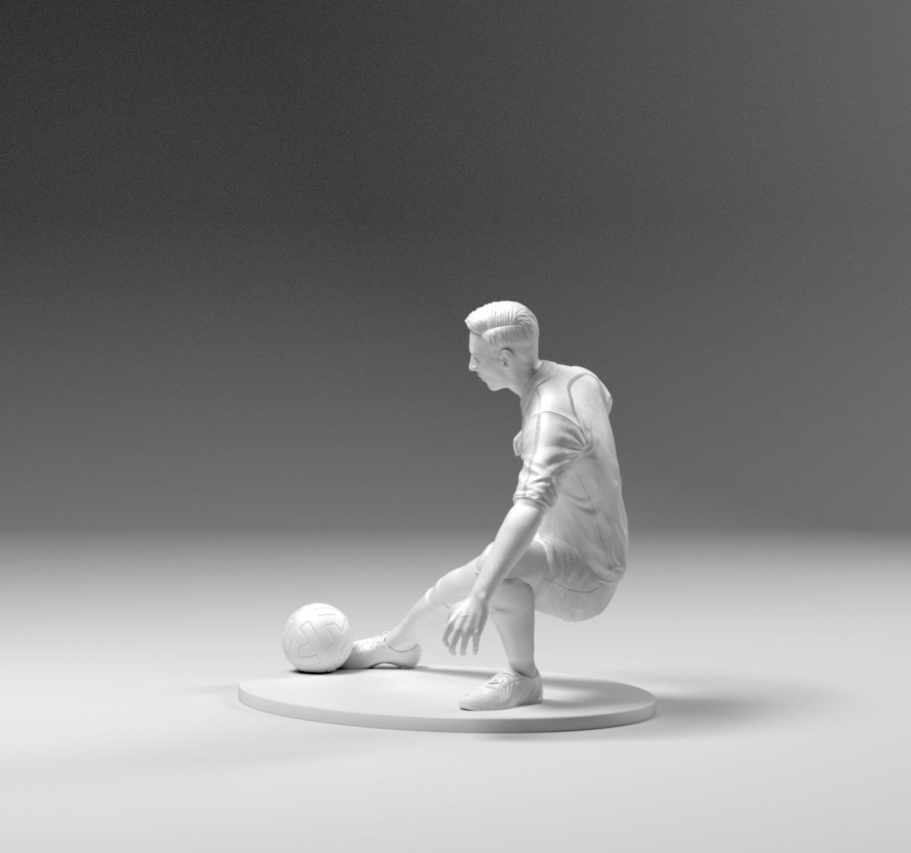 Footballer 03 Footstrike 03 Stl 3D print model_5
