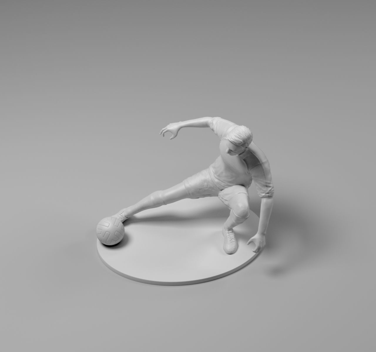 Footballer 03 Footstrike 03 Stl 3D print model_8