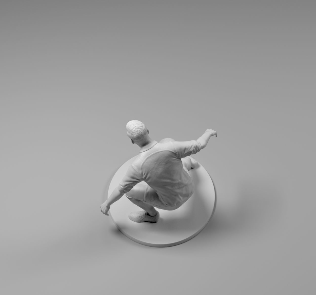 Footballer 03 Footstrike 03 Stl 3D print model_9