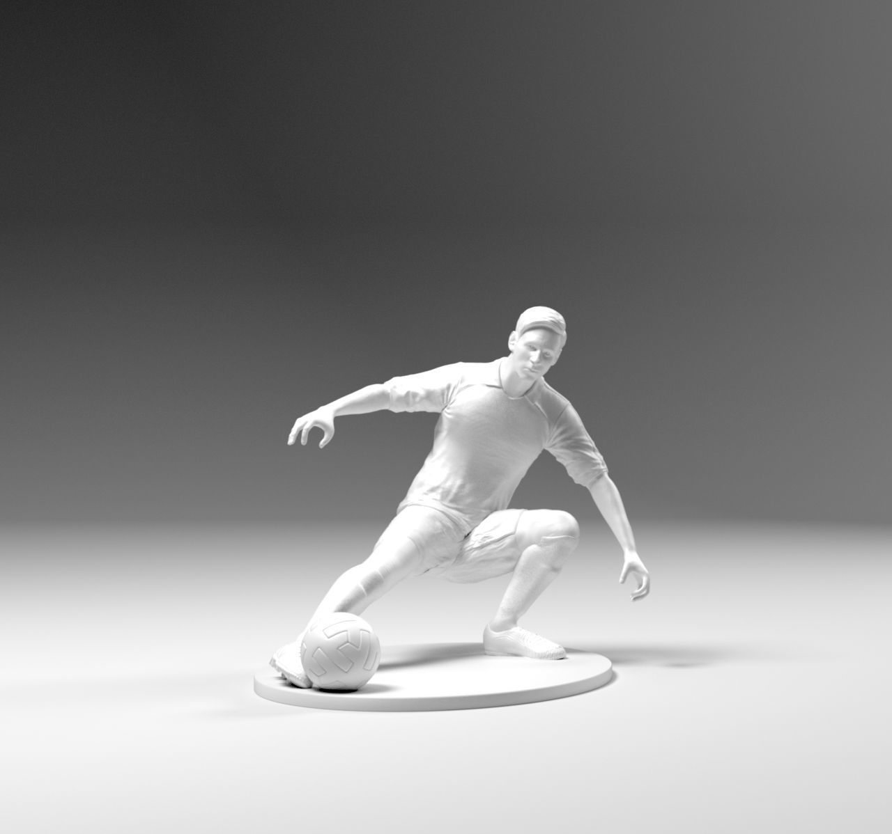 Footballer 03 Footstrike 03 Stl 3D print model_3