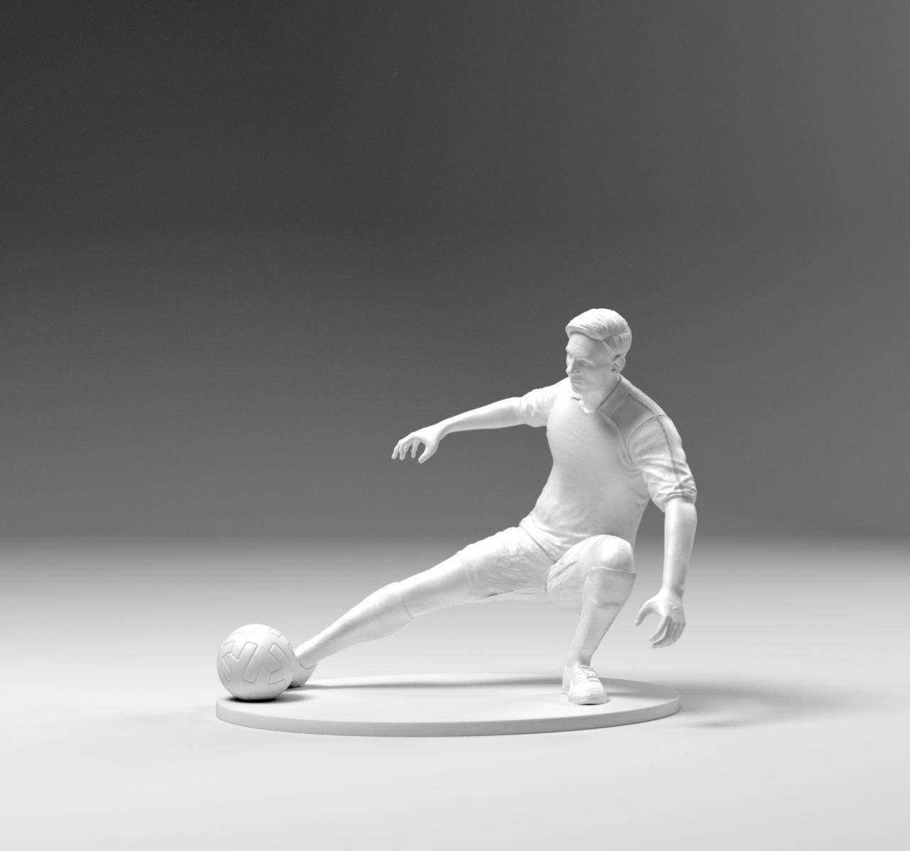 Footballer 03 Footstrike 03 Stl 3D print model_4