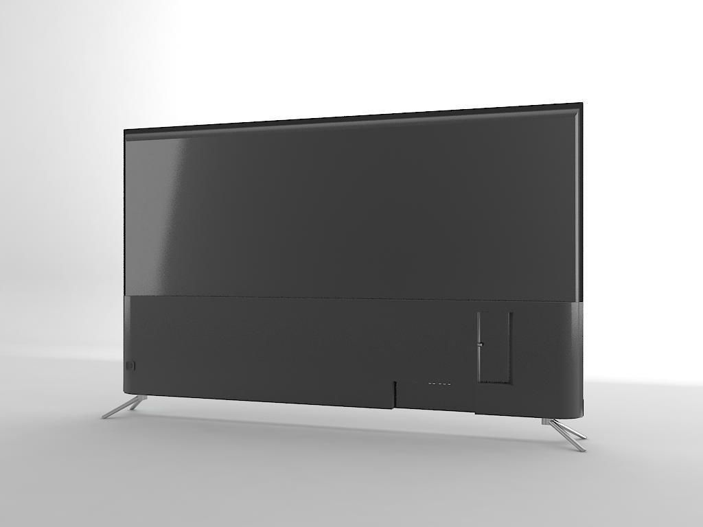 flat slim tv Low-poly 3D model_1