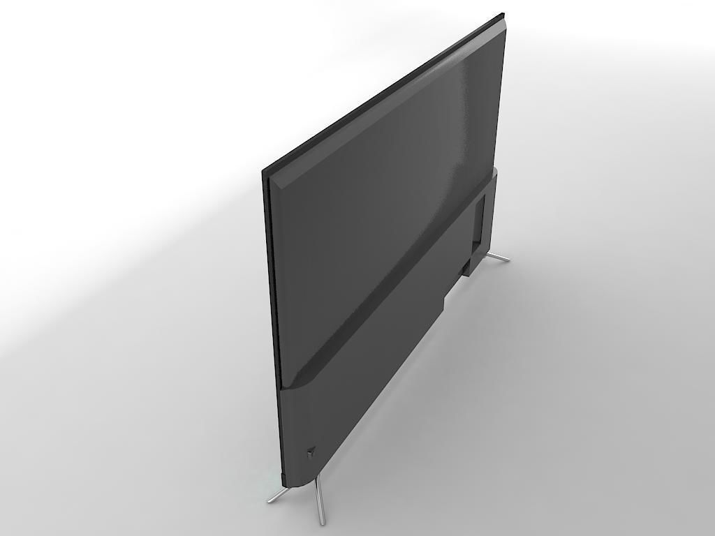 flat slim tv Low-poly 3D model_3