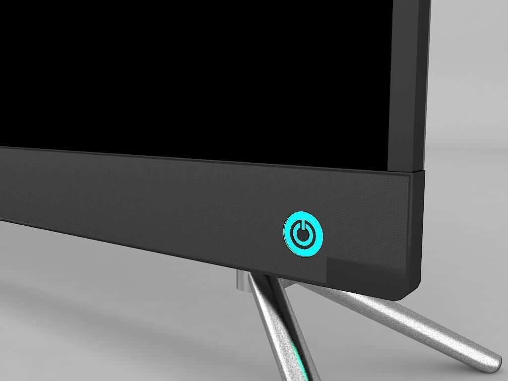 flat slim tv Low-poly 3D model_5