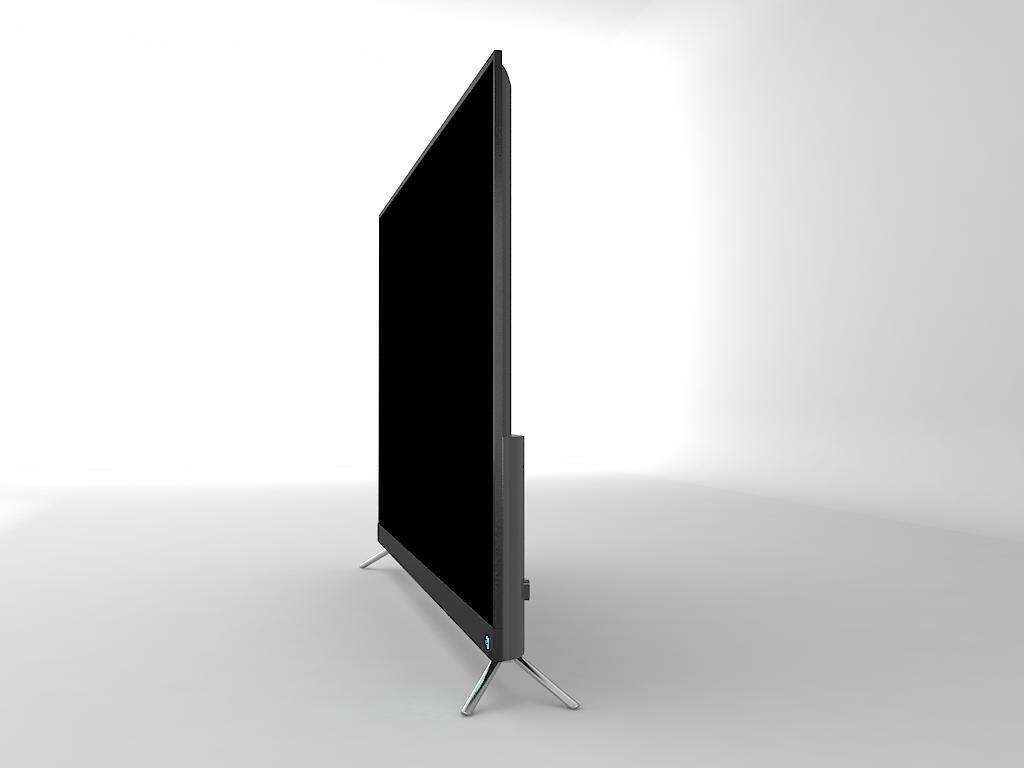flat slim tv Low-poly 3D model_2