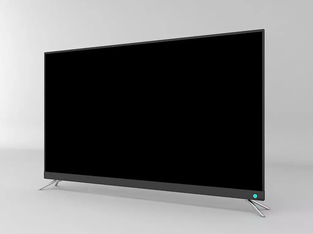 flat slim tv Low-poly 3D model_0