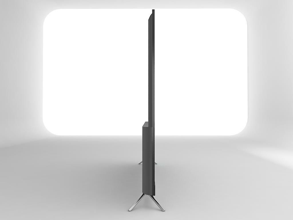 flat slim tv Low-poly 3D model_4