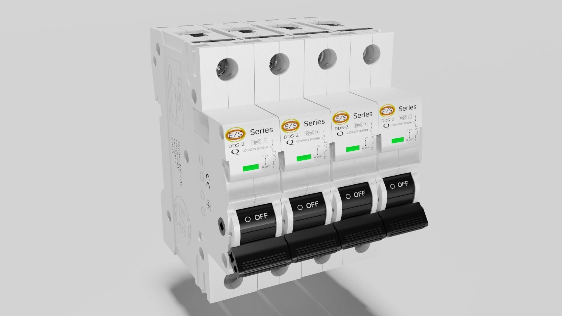 Electric switch automatic with fully detailed mechanism 3D model_10