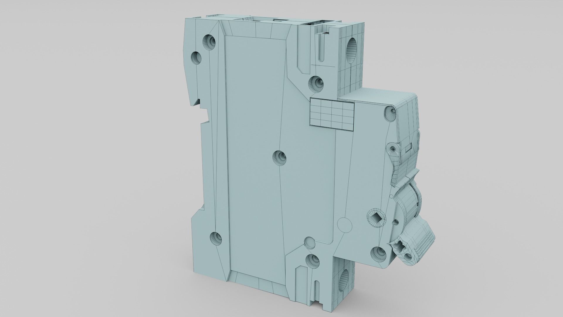 Electric switch automatic with fully detailed mechanism 3D model_28