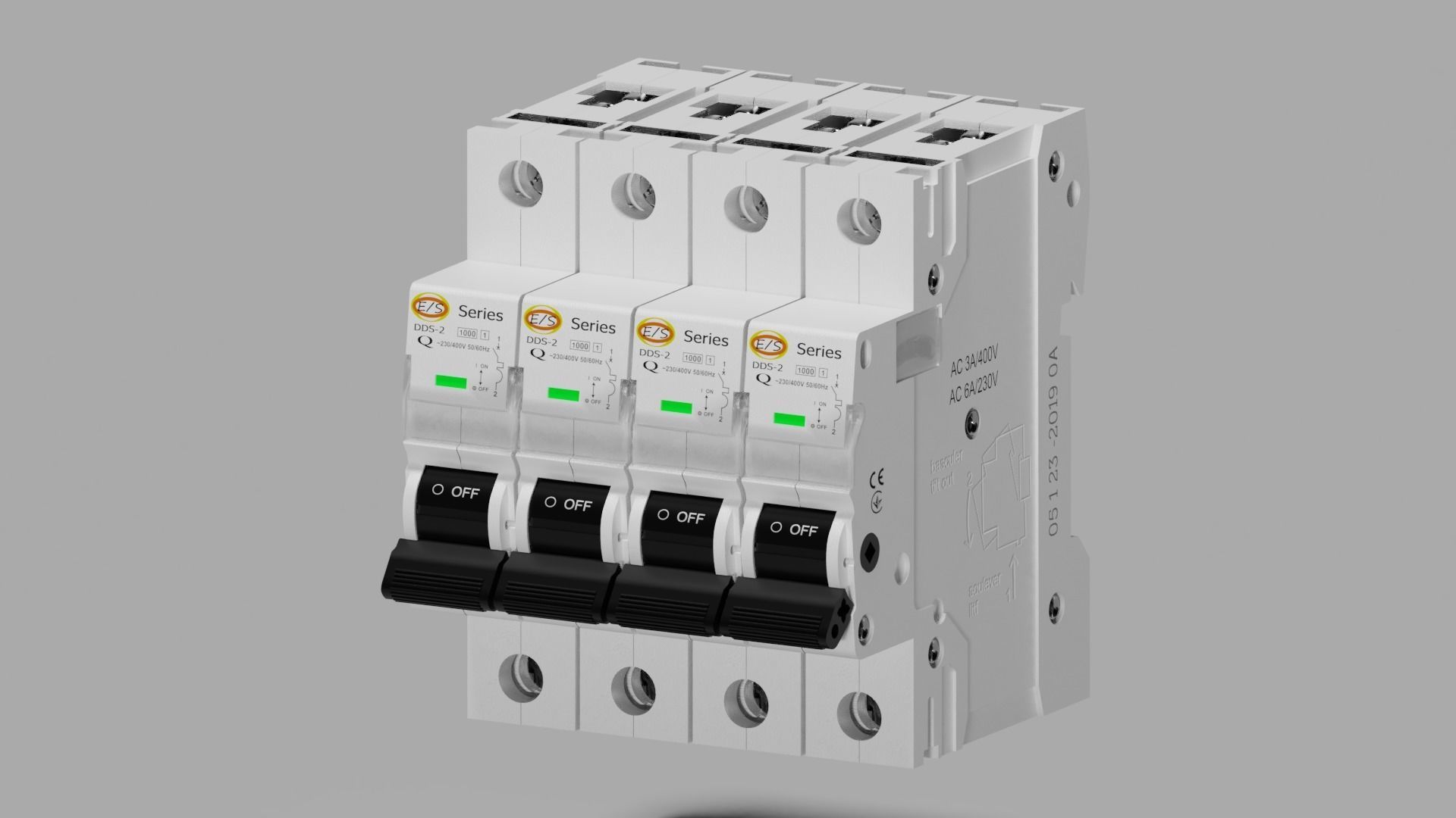 Electric switch automatic with fully detailed mechanism 3D model_11