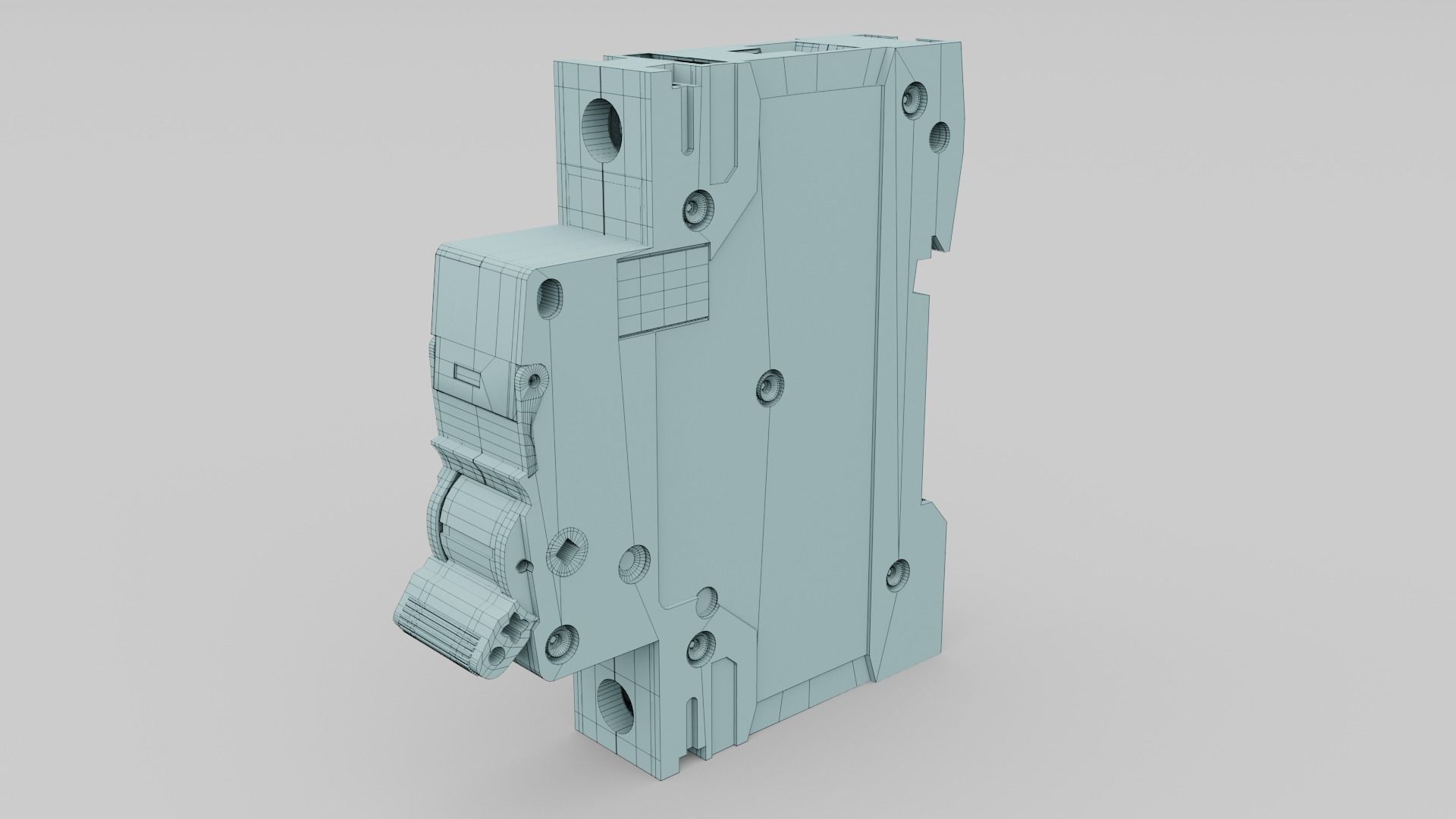 Electric switch automatic with fully detailed mechanism 3D model_27