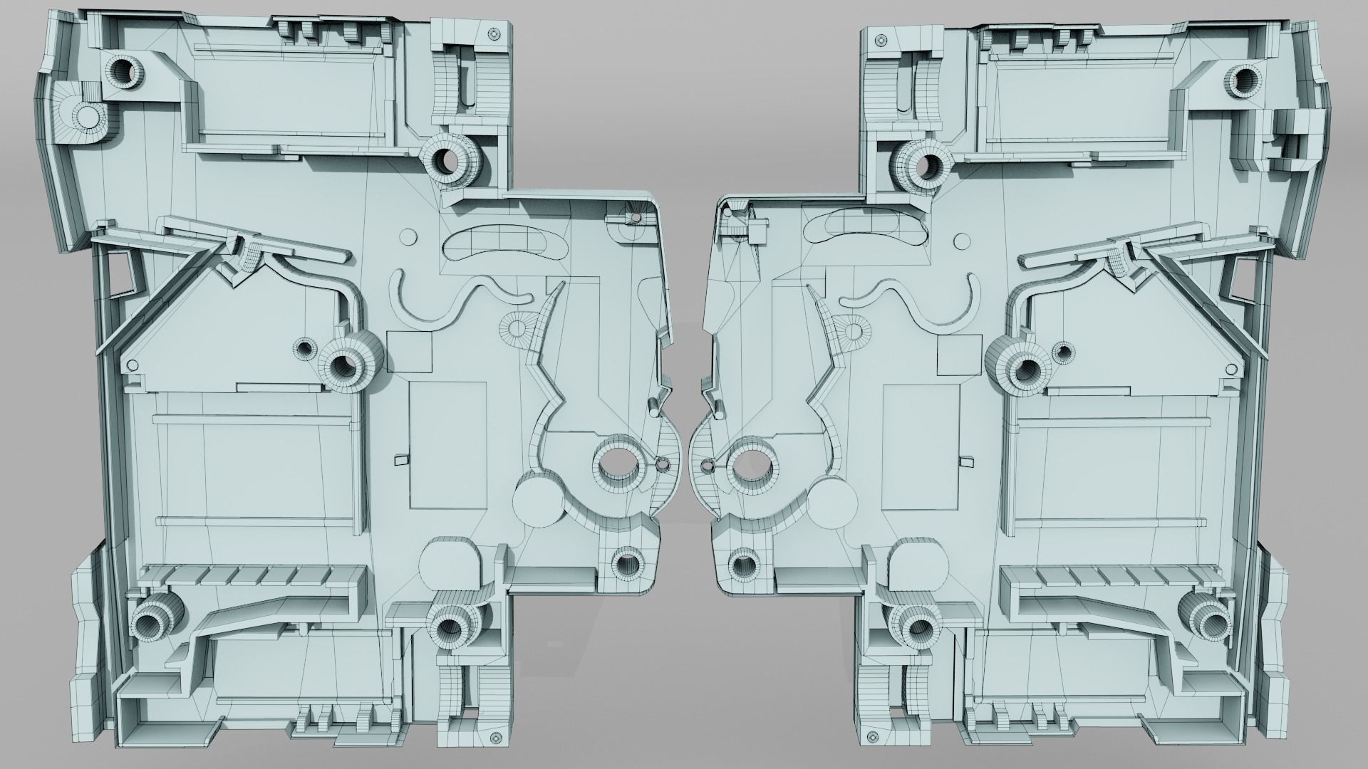 Electric switch automatic with fully detailed mechanism 3D model_33
