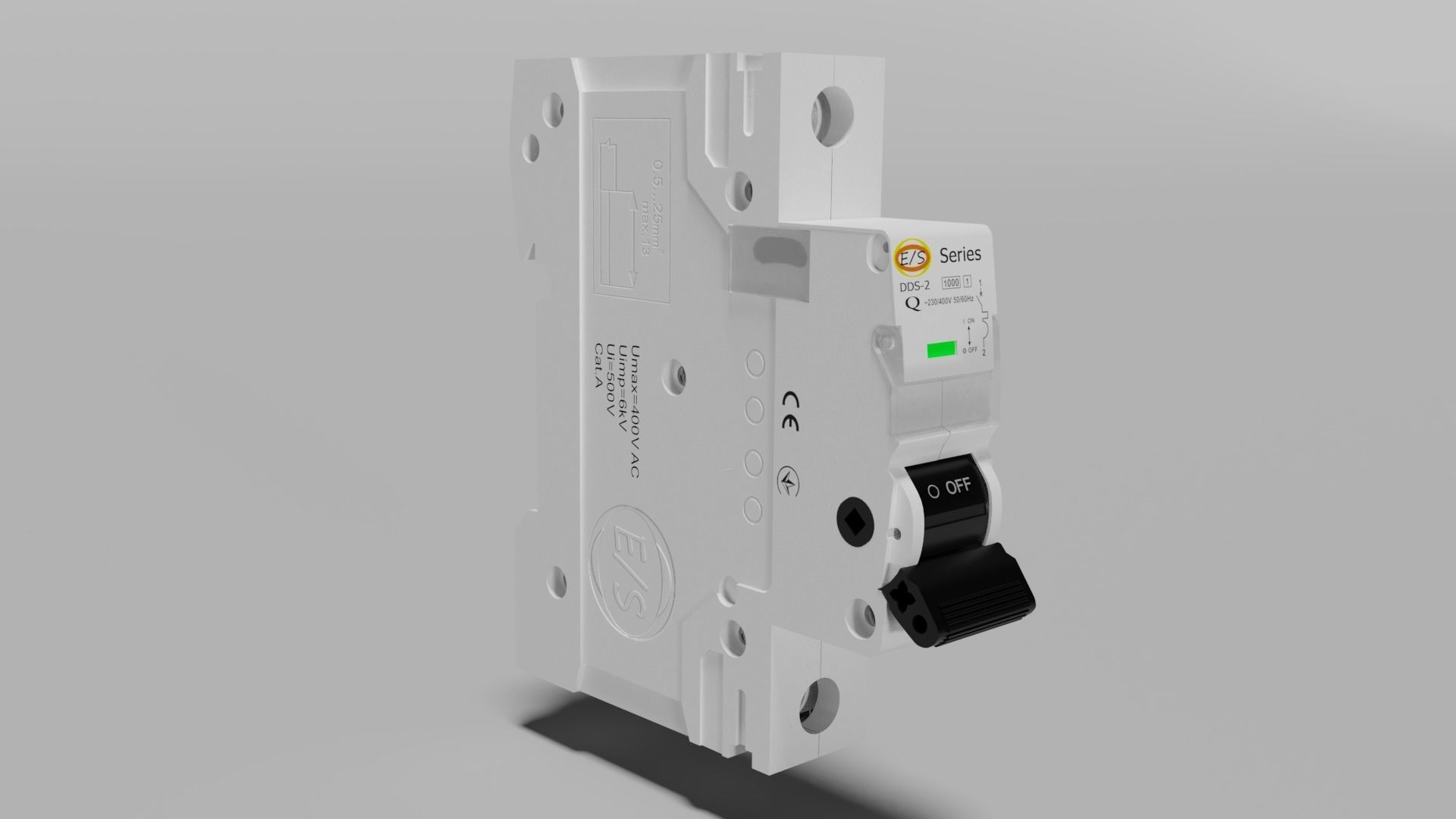Electric switch automatic with fully detailed mechanism 3D model_4