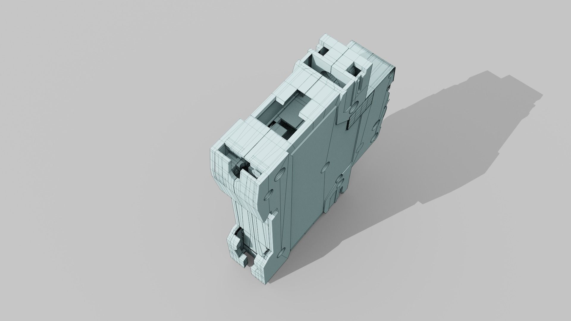 Electric switch automatic with fully detailed mechanism 3D model_32