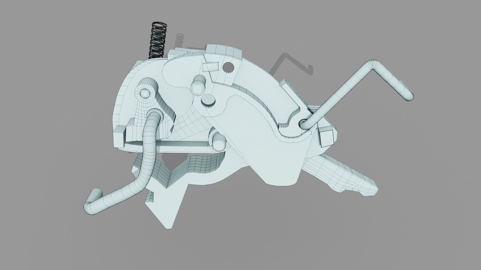 Electric switch automatic with fully detailed mechanism 3D model_35