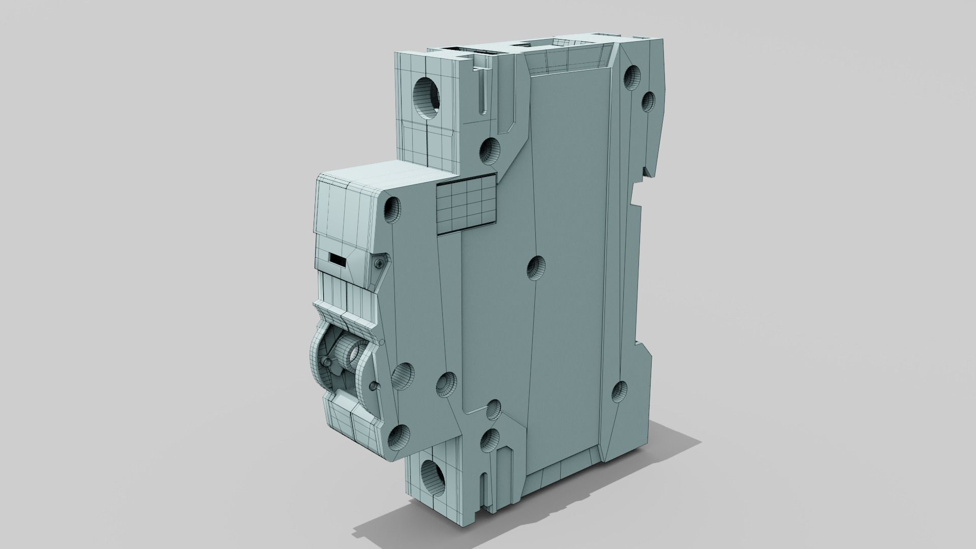 Electric switch automatic with fully detailed mechanism 3D model_30