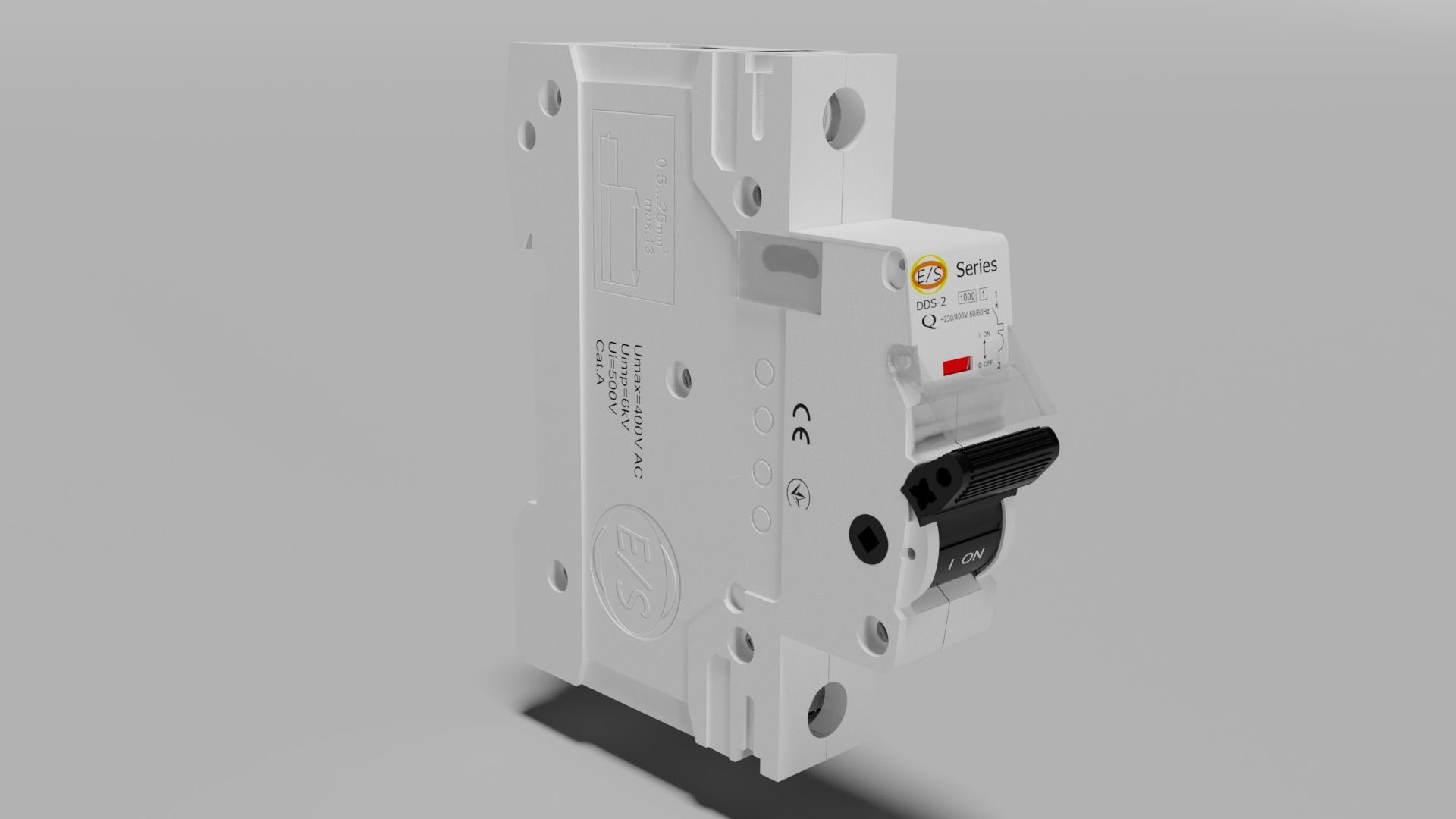 Electric switch automatic with fully detailed mechanism 3D model_6