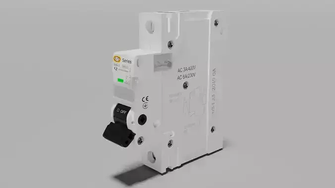 Electric switch automatic with fully detailed mechanism 3D model
