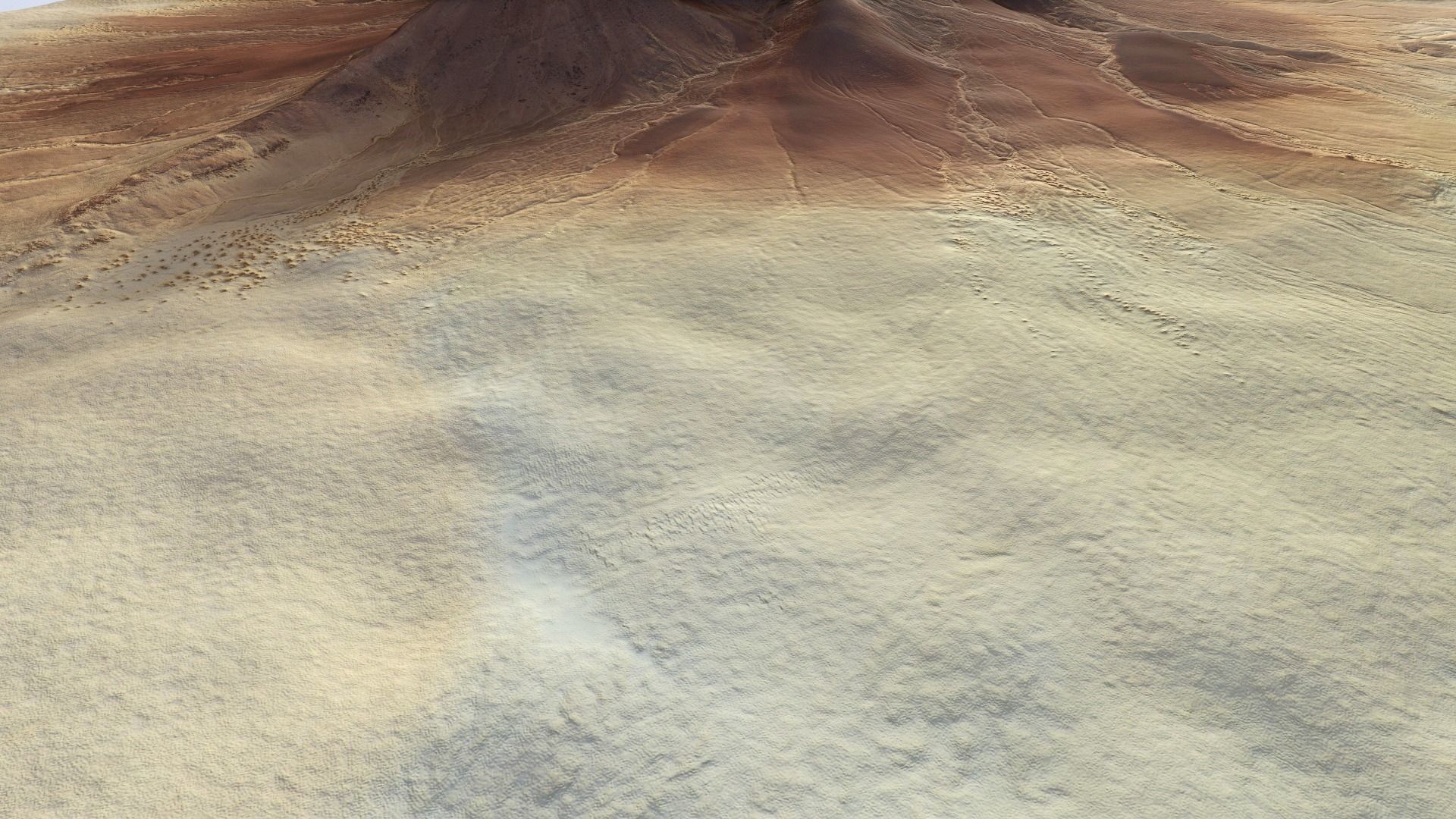 Desert Mountain Africa Landscape Dunes PBR Low Poly 03 Low-poly 3D model_10