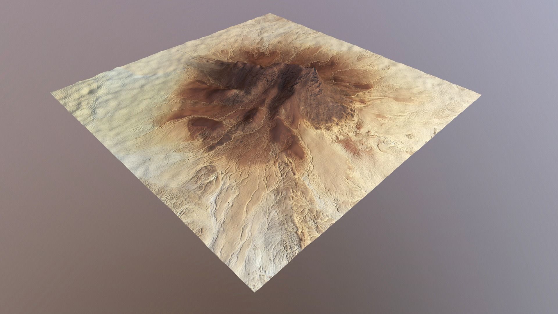 Desert Mountain Africa Landscape Dunes PBR Low Poly 03 Low-poly 3D model_22