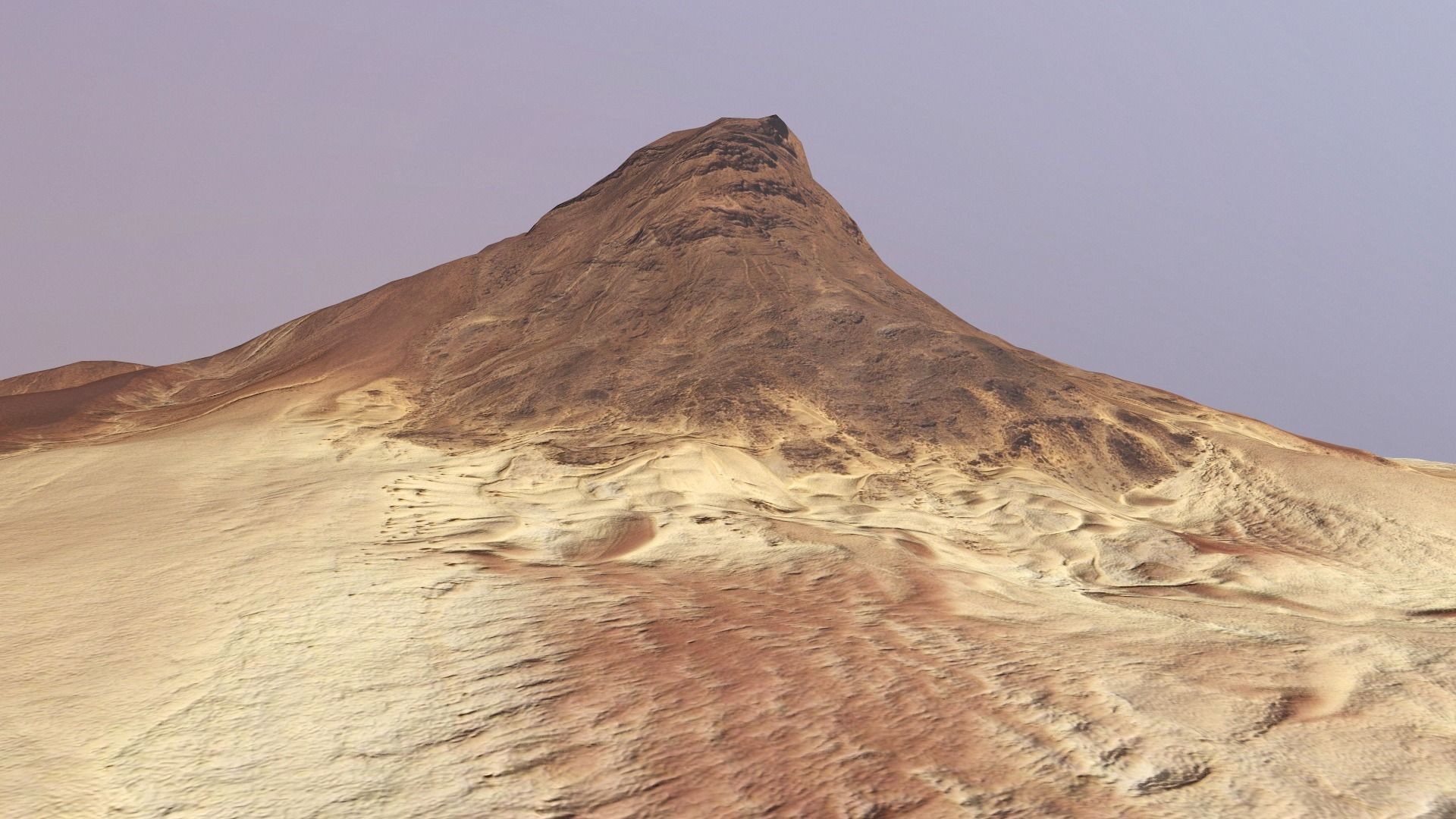 Desert Mountain Africa Landscape Dunes PBR Low Poly 03 Low-poly 3D model_3