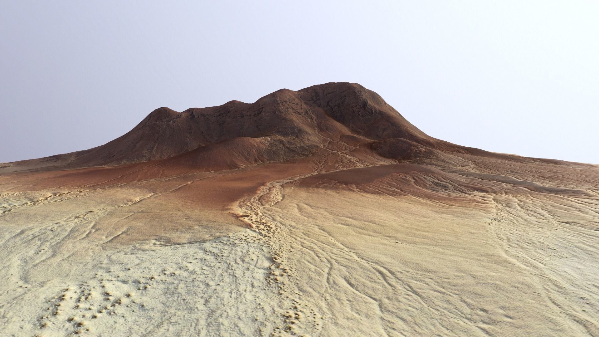Desert Mountain Africa Landscape Dunes PBR Low Poly 03 Low-poly 3D model_19
