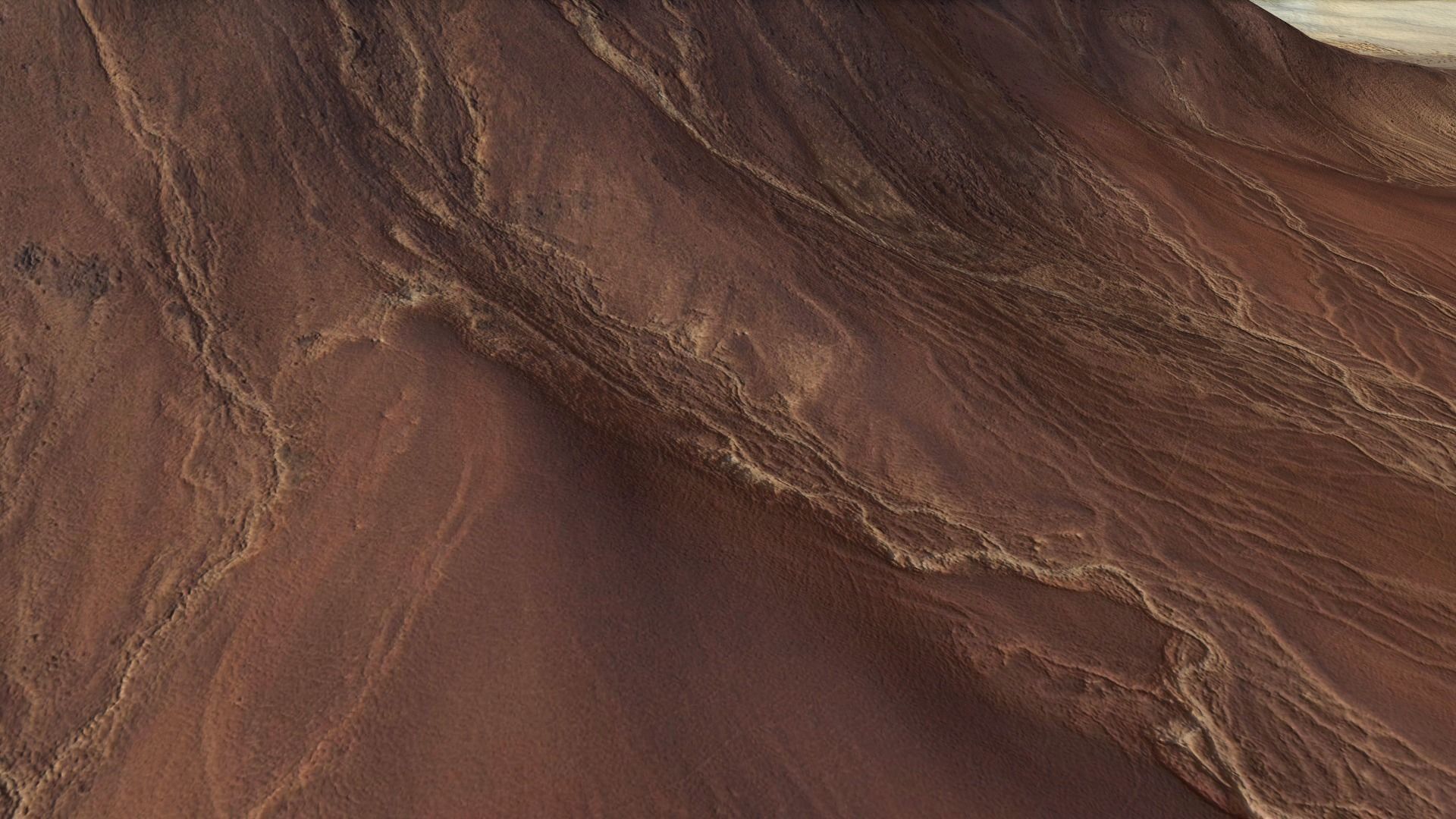 Desert Mountain Africa Landscape Dunes PBR Low Poly 03 Low-poly 3D model_12