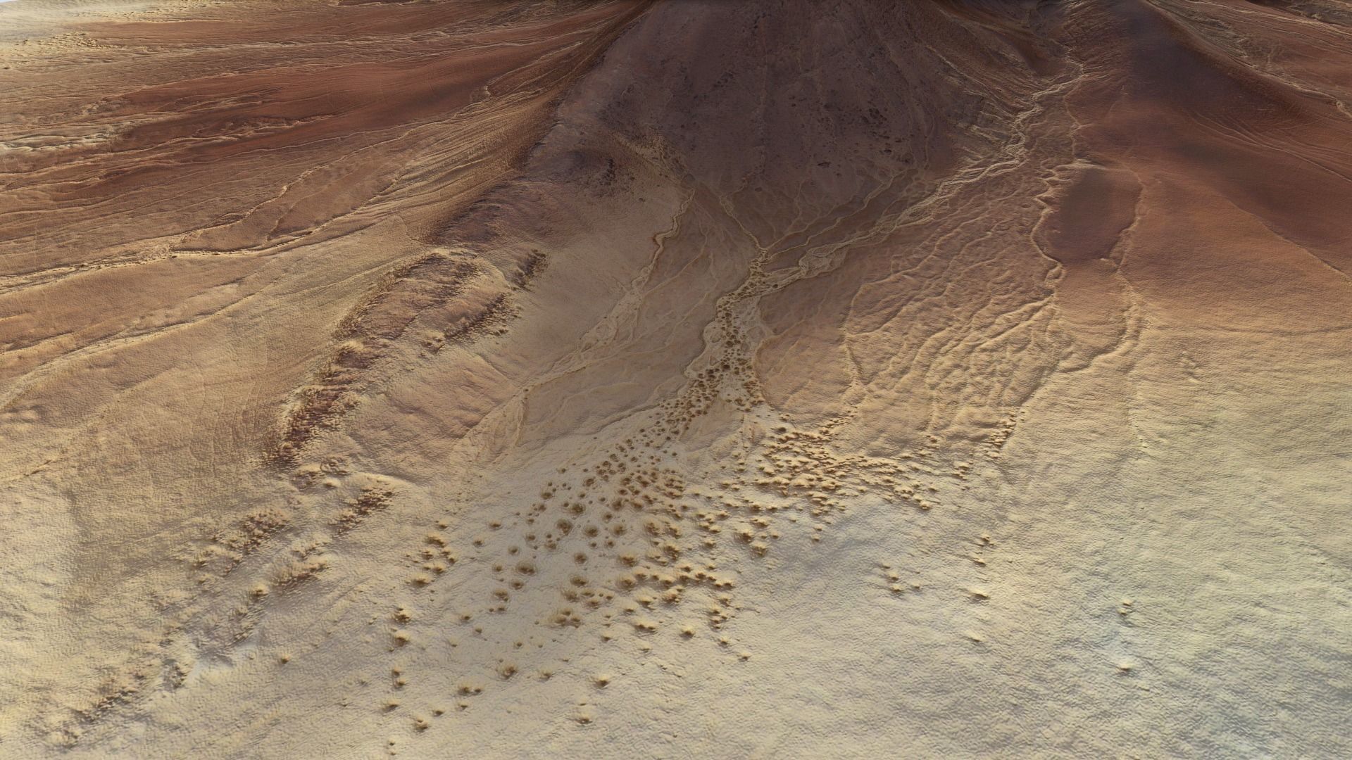 Desert Mountain Africa Landscape Dunes PBR Low Poly 03 Low-poly 3D model_14