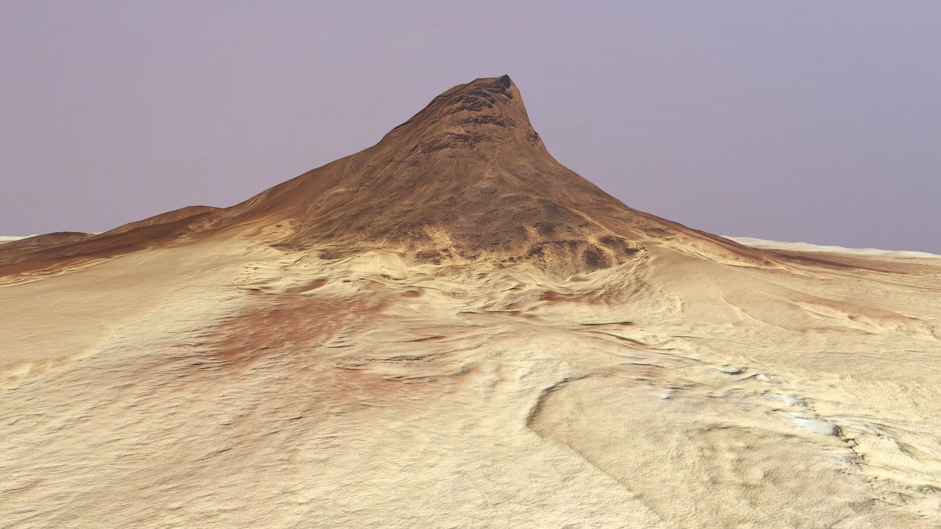Desert Mountain Africa Landscape Dunes PBR Low Poly 03 Low-poly 3D model_18