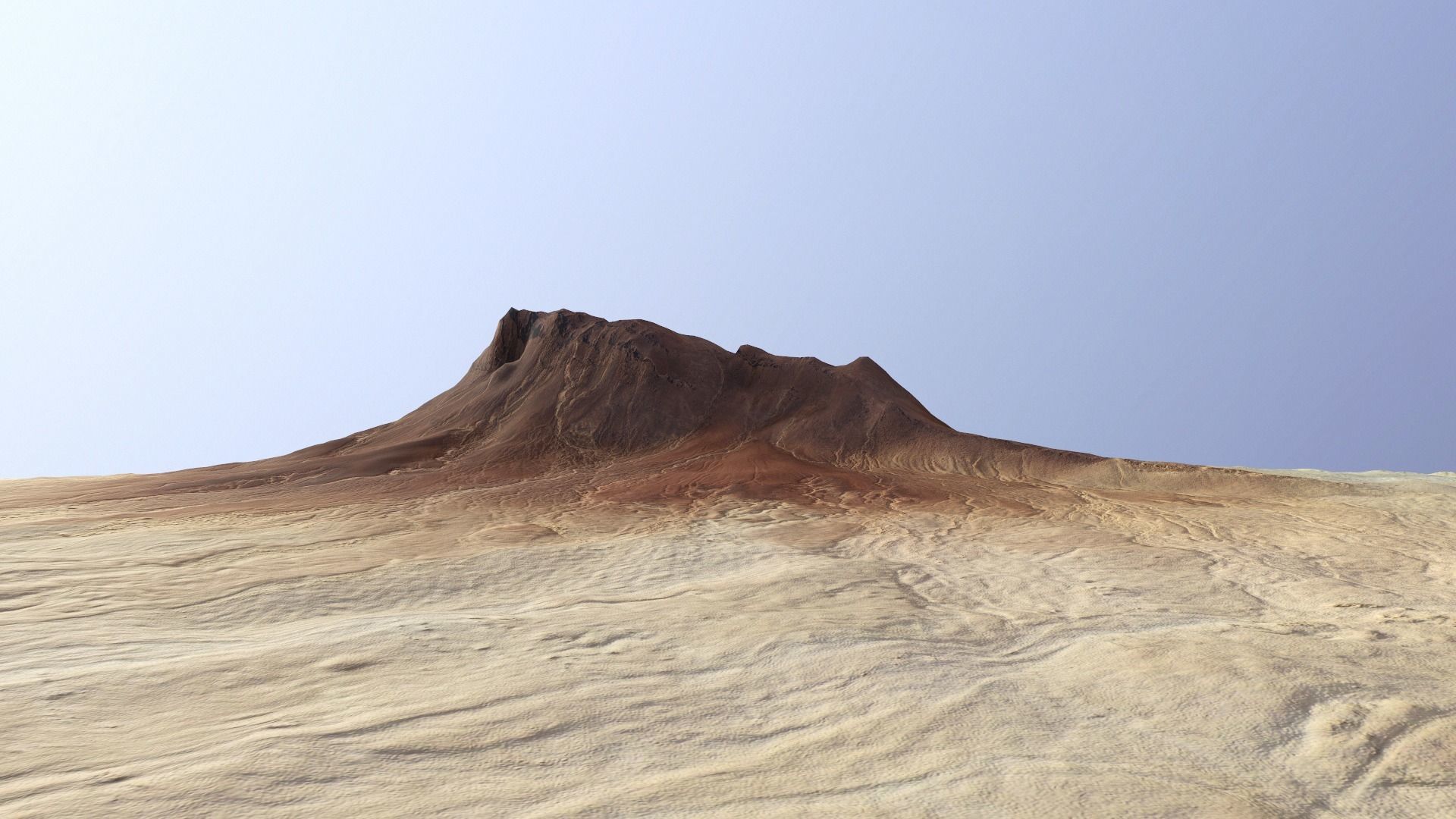 Desert Mountain Africa Landscape Dunes PBR Low Poly 03 Low-poly 3D model_16