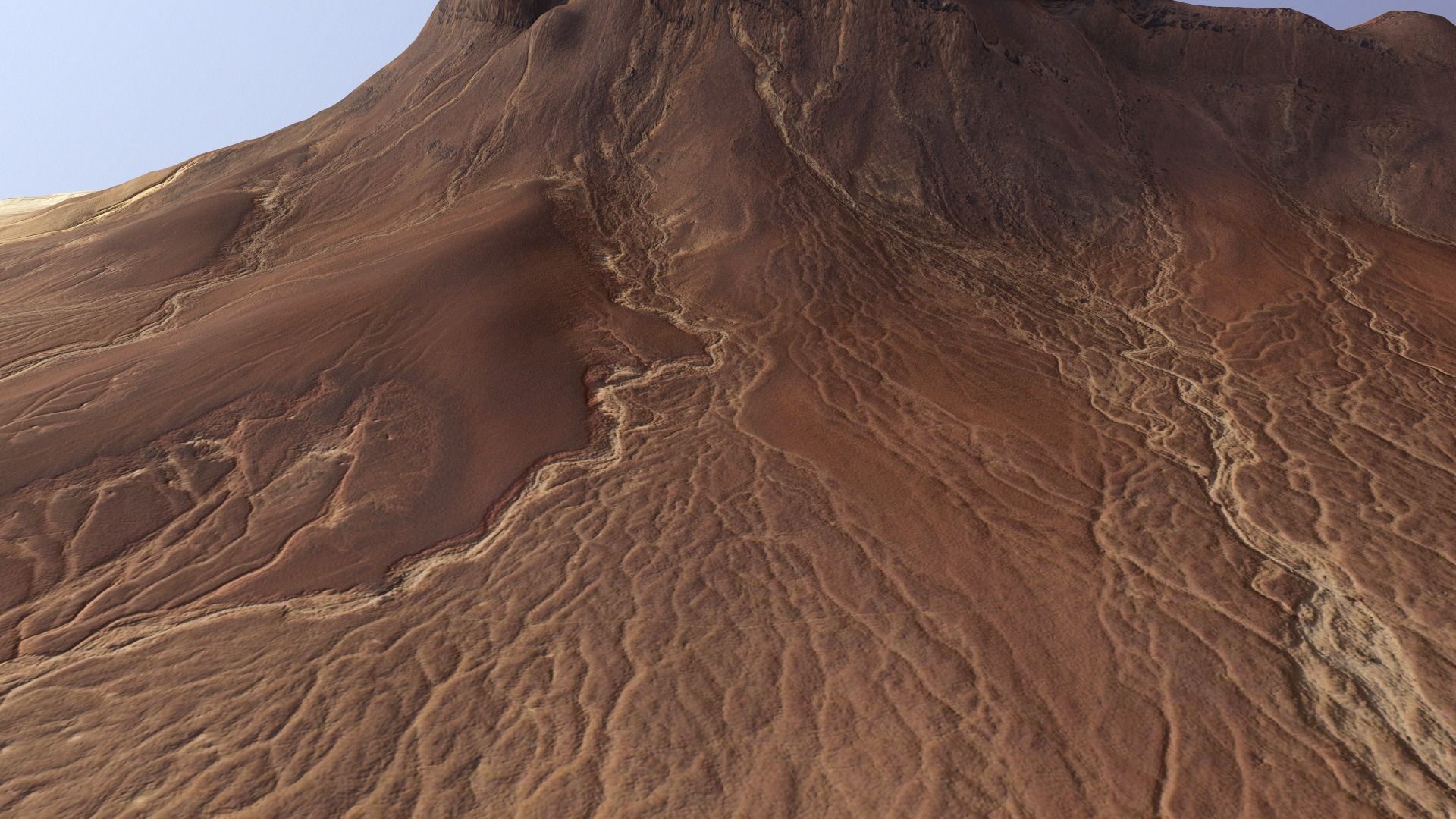 Desert Mountain Africa Landscape Dunes PBR Low Poly 03 Low-poly 3D model_4