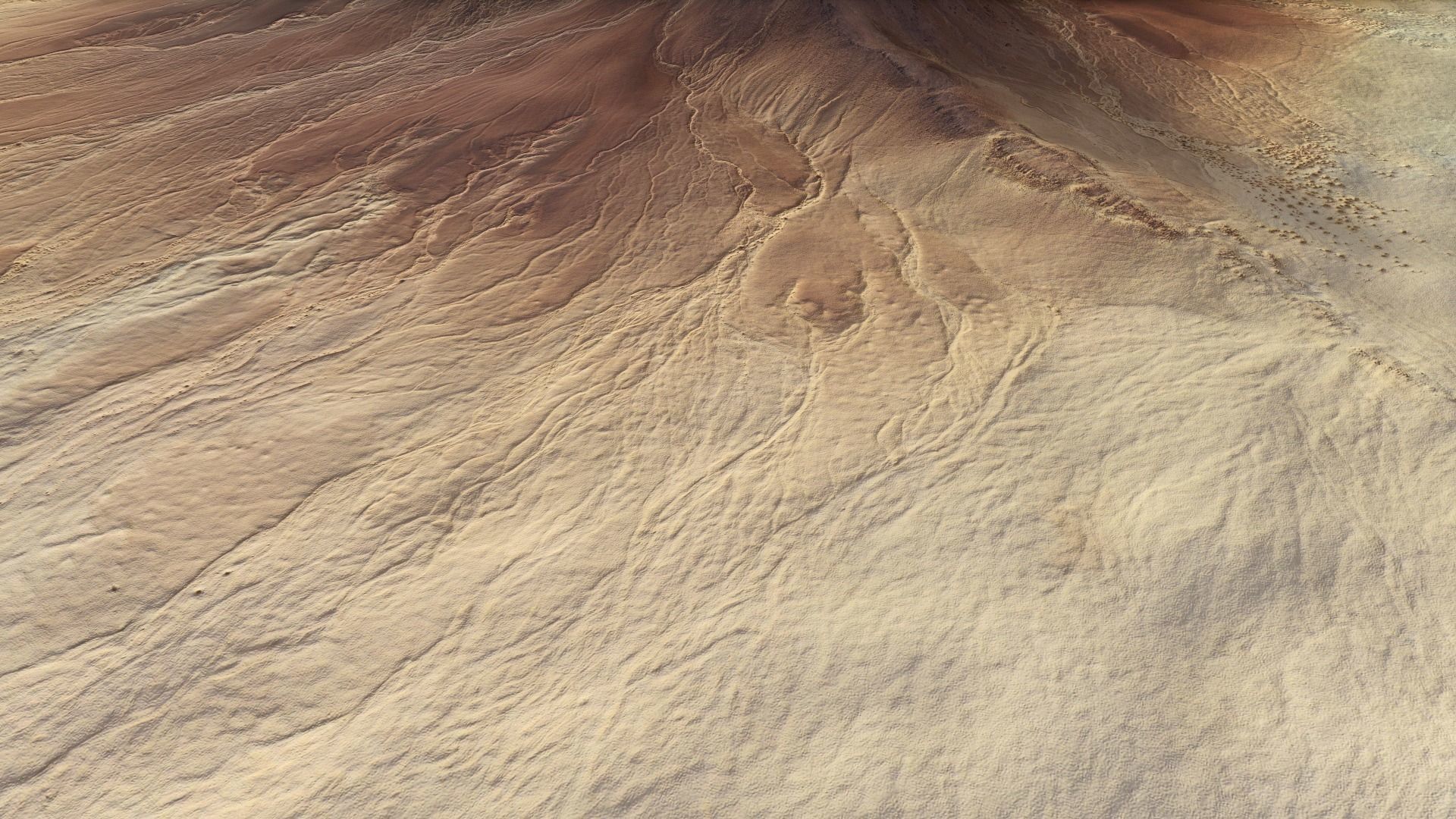 Desert Mountain Africa Landscape Dunes PBR Low Poly 03 Low-poly 3D model_11